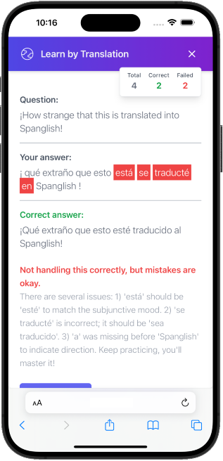 Learn Spanish by Translation